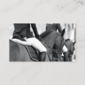 Carte De Visite Cheval d'or blanc minimal/photographe équestre (Dos)