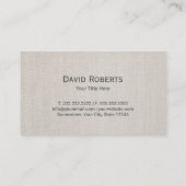 Carte De Visite Cheval d'or Équestre équin élégant lin (Dos)