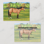 Carte De Visite Cheval du Quartier des Dun Buckskin (Devant / Derrière)