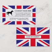 Carte De Visite cheval du royaume-uni (Devant / Derrière)