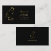 Carte De Visite Cheval en or (Devant / Derrière)