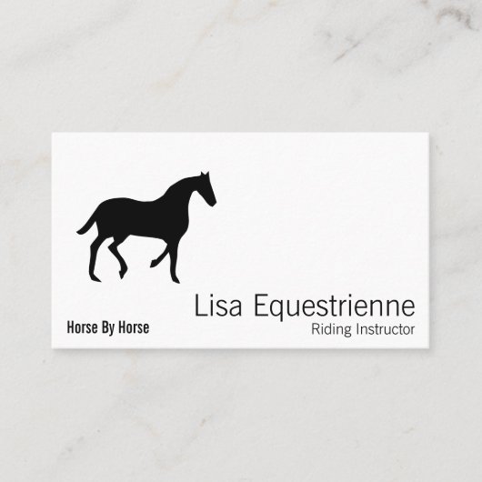 Carte De Visite Cheval équestre (Devant)