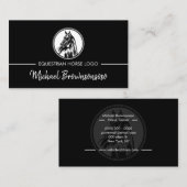 Carte De Visite Cheval équestre (Devant / Derrière)