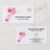 Carte De Visite Cheval équestre curatif d'énergie de Reiki de *~* (Devant / Derrière)