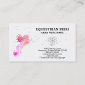Carte De Visite Cheval équestre curatif d'énergie de Reiki de *~* (Dos)