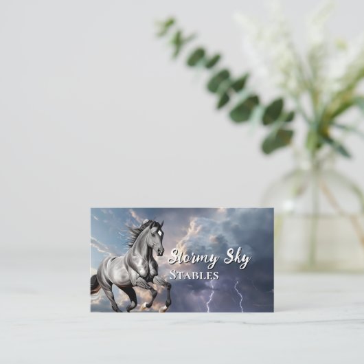 Carte De Visite Cheval Equestre Stables (Debout devant)