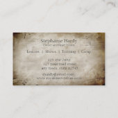 Carte De Visite Cheval Equestre Stables (Dos)