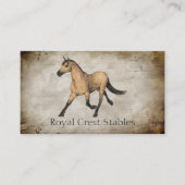 Carte De Visite Cheval Equestre Stables (Devant)
