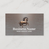 Carte De Visite Cheval Équin Embossage équin équitation Cuivre équ (Devant)