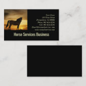 Carte De Visite Cheval Equine Services Alimentation Vétérinaire  (Devant / Derrière)