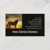 Carte De Visite Cheval Equine Services Alimentation Vétérinaire  (Devant)