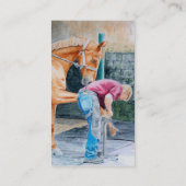 Carte De Visite Cheval et maréchal-ferrant (Dos)