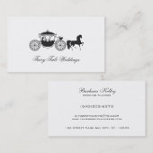 Carte De Visite Cheval et transport Mariage blanc et gris (Devant / Derrière)