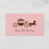 Carte De Visite Cheval et transport Mariage rose et Brown (Devant)