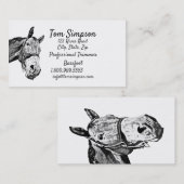 Carte de visite Cheval Farrier Personnalisé (Devant / Derrière)