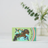 Carte De Visite Cheval Ferme arc-en-ciel &momma cheval (Debout devant)