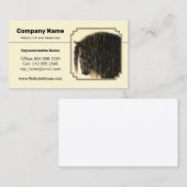 Carte De Visite Cheval friésien Pale Jaune (Devant / Derrière)