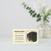 Carte De Visite Cheval friésien Pale Jaune (Debout devant)