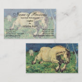 Carte De Visite Cheval galopant par Giovanni Segantini (Devant / Derrière)
