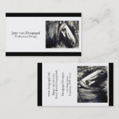 Carte De Visite Cheval gris (Devant / Derrière)