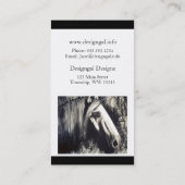 Carte De Visite Cheval gris (Dos)