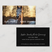 Carte De Visite Cheval Groom Photo Professionnel (Devant / Derrière)