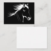 Carte De Visite Cheval Lover Belle Croquis Cheval (Devant / Derrière)