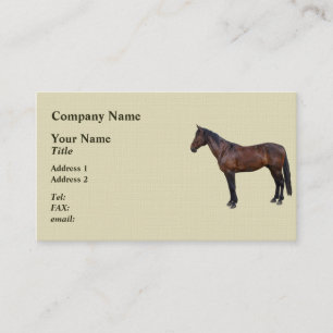 Carte De Visite Cheval Morgan de profil
