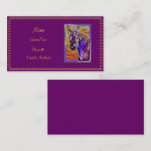 Carte De Visite Cheval multicolore pourpre (Devant / Derrière)