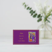 Carte De Visite Cheval multicolore pourpre (Debout devant)