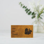 Carte De Visite Cheval noir customisé (Debout devant)