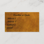 Carte De Visite Cheval noir customisé (Dos)