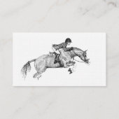Carte De Visite Cheval noir et blanc (Dos)