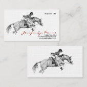 Carte De Visite Cheval noir et blanc (Devant / Derrière)