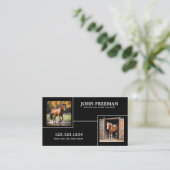 Carte De Visite Cheval noir et blanc unique Photos Equine (Debout devant)