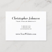 Carte De Visite Cheval noir Friésien (Dos)