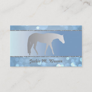 Carte De Visite Cheval occidental argenté de plaisir sur Brokeh