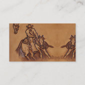 Carte De Visite Cheval occidental en cuir équitation Rodeo Cowboy (Dos)