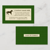 Carte De Visite cheval plaid (Devant / Derrière)