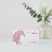 Carte De Visite Cheval rose Paisley (Debout devant)