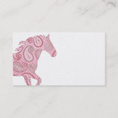 Carte De Visite Cheval rose Paisley (Dos)