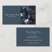 Carte De Visite Cheval sauvage et une fille (Devant / Derrière)