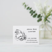 Carte De Visite Cheval se trouvant vers le bas illustration (Debout devant)