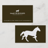 Carte De Visite cheval simple (Devant / Derrière)