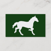 Carte De Visite cheval simple (vert) (Dos)