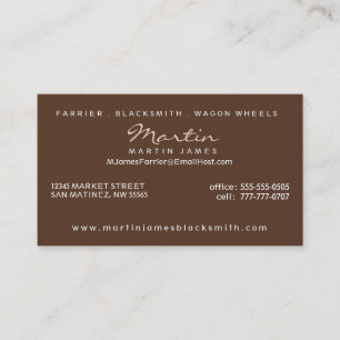 Carte De Visite Cheval sous la Sepia de chêne avec Monogramme