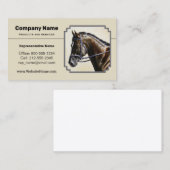 Carte De Visite Cheval sportif Dark Bay Trakehner (Devant / Derrière)