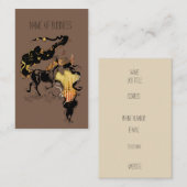 Carte De Visite Cheval stylisé de silhouette (Devant / Derrière)