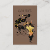 Carte De Visite Cheval stylisé de silhouette (Devant)