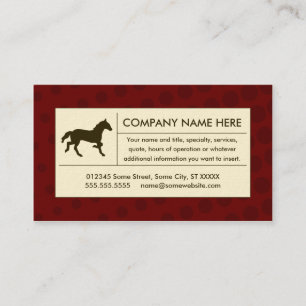 Carte De Visite cheval tramé